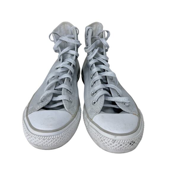 Converse Chuck Taylor All Star High Top Sneakers‎ Womens 10 Sparkle Silver Gray - Picture 4 of 11